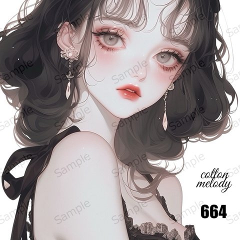 original sticker « no.664 »     //     人物ステッカー オリジナルステッカー