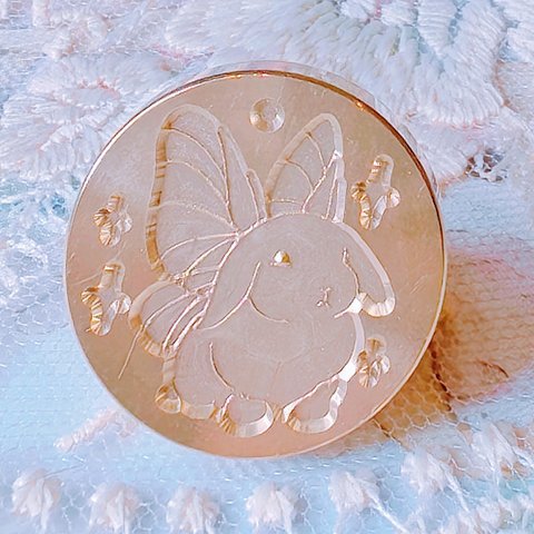 🌺SALE🌺25mm リボン🎀うさぎ シーリングスタンプ ヘッド