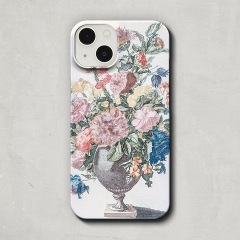 スマホケース / ヨハン・テイラー「花瓶の花」 iPhone 全機種対応 iPhone14 Pro Plus SE 花 花束 ボタニカル フラワー ブーケ 絵画 レトロ 個性的