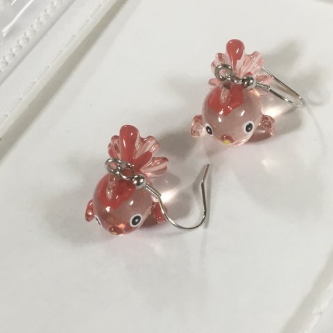 〈再販4〉縁日・夏祭り　金魚ピアス