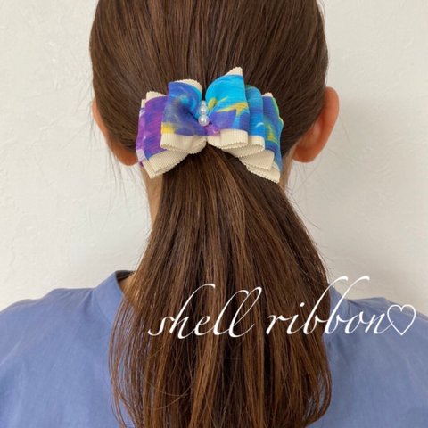 送料無料★バナナクリップ アーチ型【shell  ribbon♡】NEW