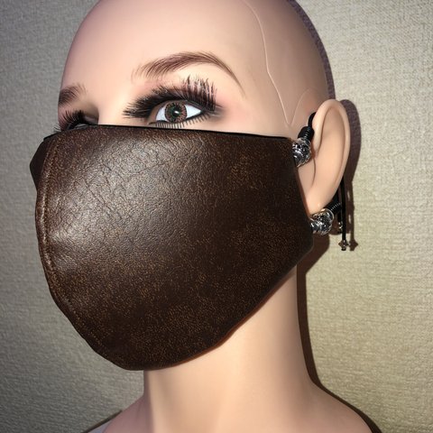 おしゃれ・フェイク レザー ファッション マスク Fake Leather Mask