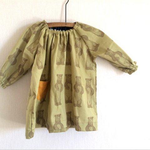 kids ●●●● kuma smock ●●●●●green　size100