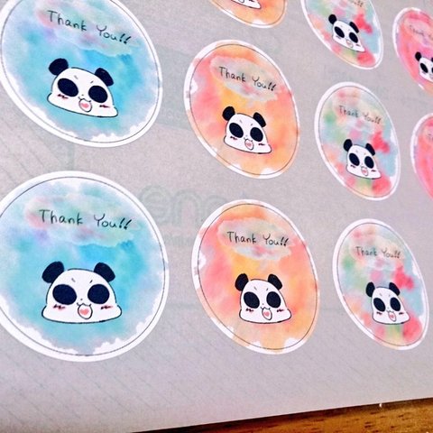 🐼♥ぱんだのTHANK YOUシール♥🐼