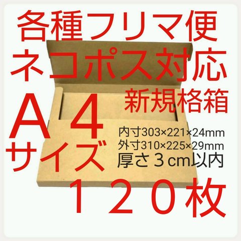 送料無料 ネコポス最大サイズ小箱  国内生産ダンボール  ゆうパケット クリックポストにも