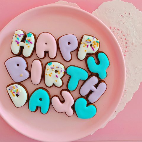 "HAPPY BIRTHDAY"cookie set 