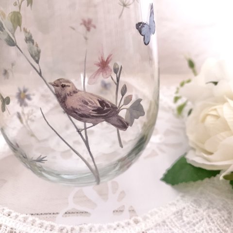 グラス﻿ Bird&Flowers