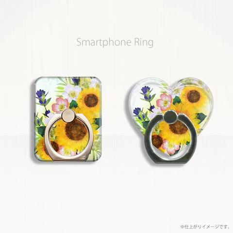 スマホリング  ひまわりのブーケ【受注生産】