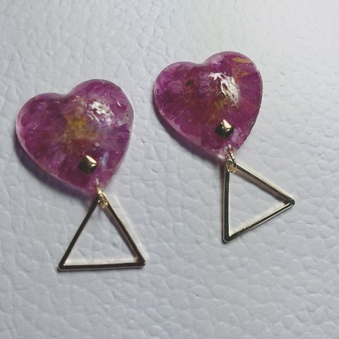 Pressed flower earrings