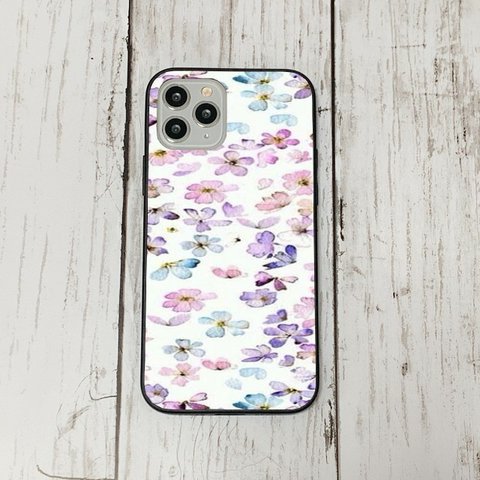 スマホケース2 期間限定 iphoneケース 強化ガラス おしゃれ 北欧 ラベンダー藤　アイフォン　リバティ　かわいい　絵画 iface