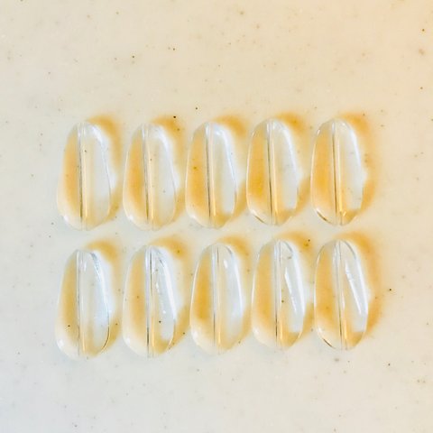 Clear Oval Flat Beads 