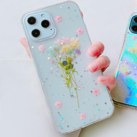 シンプル押し花フルーツスマホケース iPhone14 スマホケース 