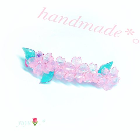 No.2 桜シリーズ ❁⃘*.ﾟ桜バレッタ、ヘアクリップ