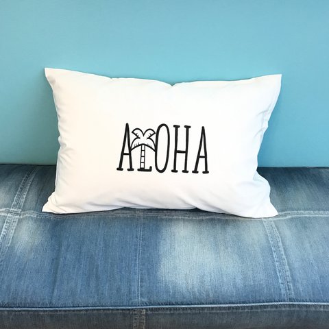 ALOHA PILLOW CASE[WHITE]