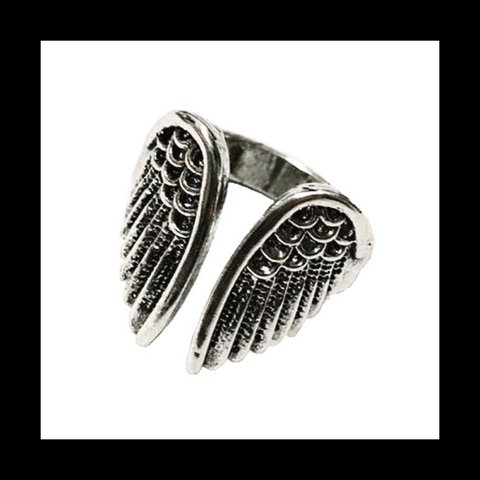 再販【Angel_feather RING】﻿シルバー 羽根 翼 天使 シンプル ユニセックス  ゴシック 病みかわいい ヴィンテージ  アンティーク  リング