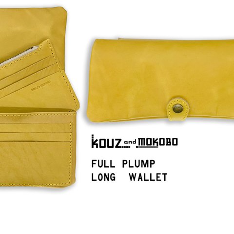 ▲F-PLUMP 個性的なデザインを愉しむ黄色のお財布「フルプランプ 長財布」金運UP（FPW-YYYY-YYYY-Y）
