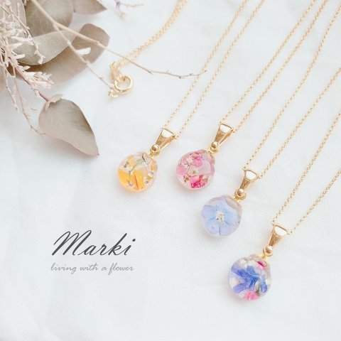 new〜fin flower necklace〜k16gp