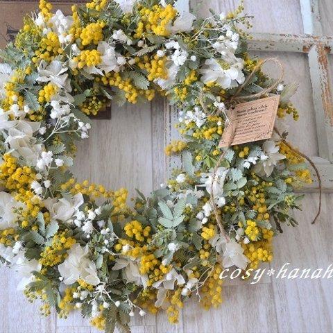 1***様へ　ミモザとかすみ草wreath