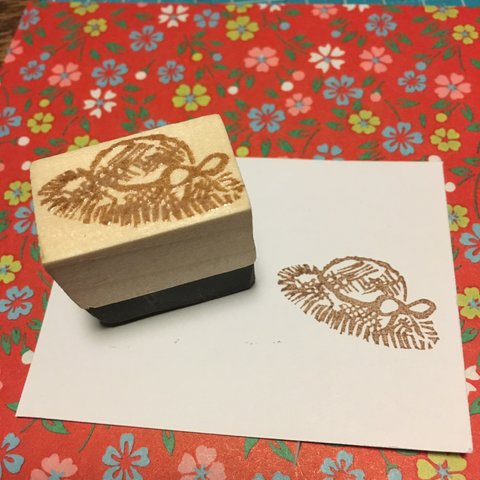 〻夏のはんこ〻【麦わら帽子】2×3cm