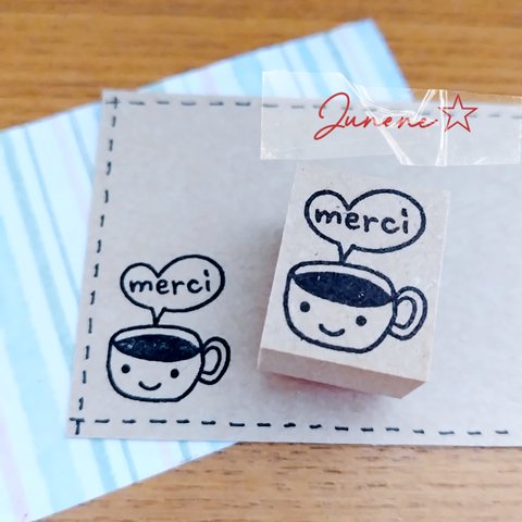 イラストはんこ(merciカップ)