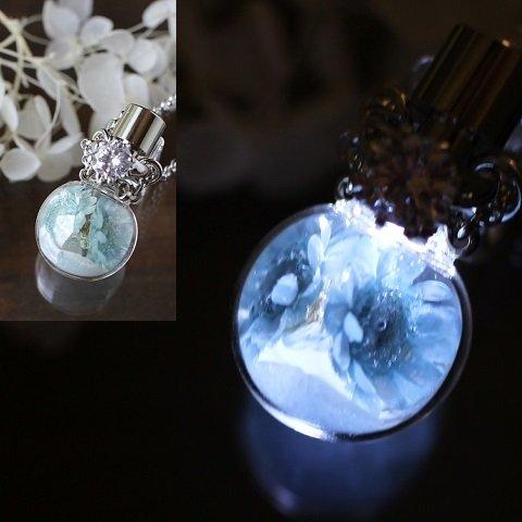 hanaドロップの約束＊ライティングドロップnecklace＊ベビーブルー