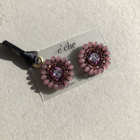 e’che beading collection antique purple チタンピアス/イヤリング