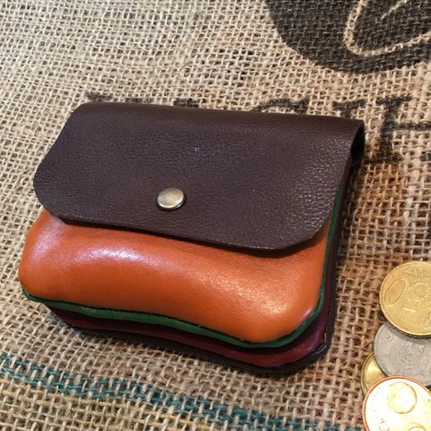 小さな革の財布/可愛いミニ財布/mini-ca-win-cho
