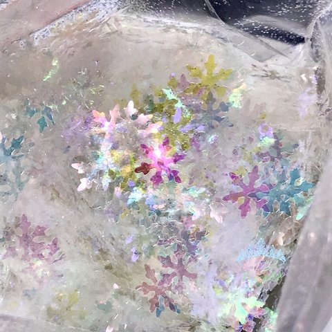 【冬】雪の結晶　ラメ  805#ホログラムミックス  レジン　ネイル