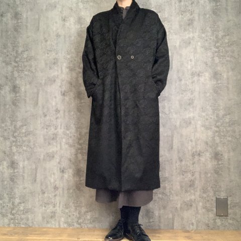 Sale ペイズリー 2wayスタンドカラーコート　Paisley 2way stand collar coat