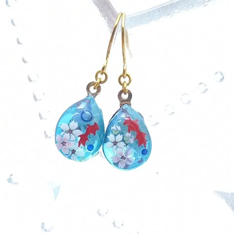 水面の煌めき☆金魚　ピアス