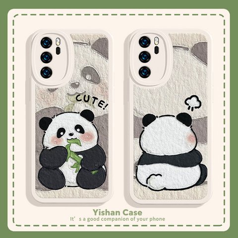 ぽっちゃり少女パンダ Panda パンダ スマホケース iPhoneケース HUAWEI VIVO OPPO ケース かわいい