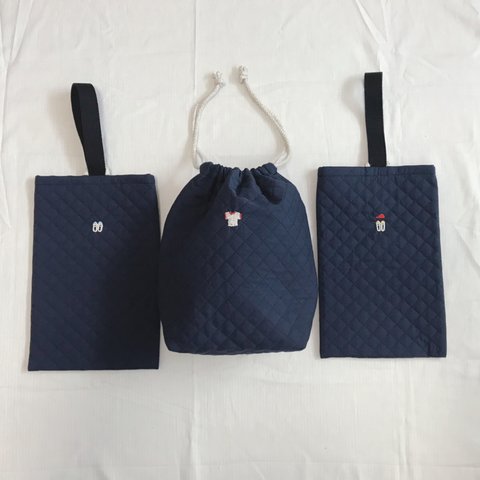 上靴入れ　上履き入れ　体操服　刺繍入り入学入園セット