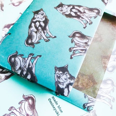 Megane Wolf dog  -Waxpaper Bookcover