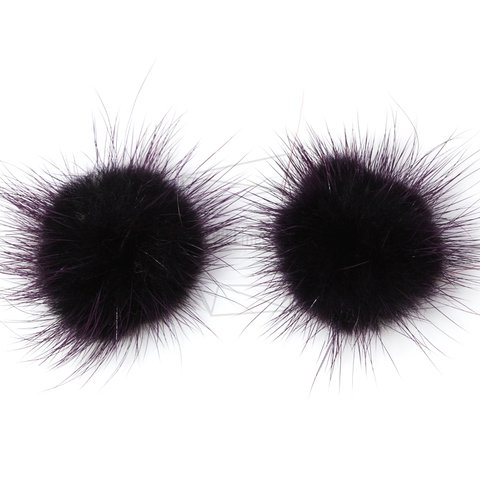 BSC-063-G【4個入り】ミンクファーパープル,mini Mink Ball(Purple)