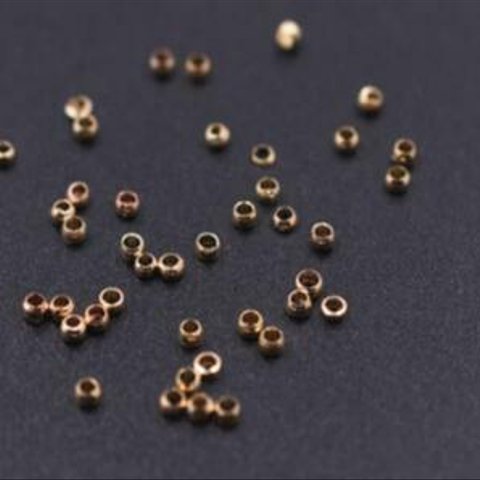 GM-093 600個 つぶし玉 1.5×2mm アクセサリーパーツ ゴールドド 3×【200ヶ】