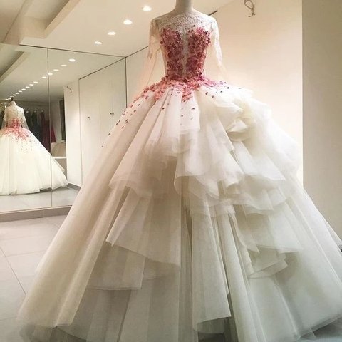 高品質！ 花嫁  ウエディングドレス  プリンセスライン  レース 結婚式