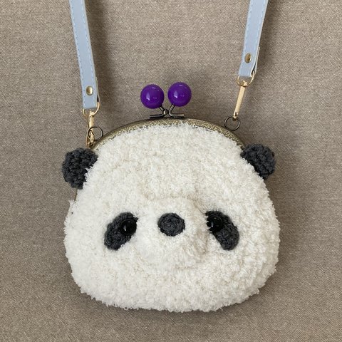 パンダちゃんミニガマ口ショルダーバッグ🐼再販