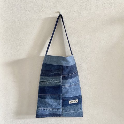 m414 ワンハンドルbag(デニムパッチ)