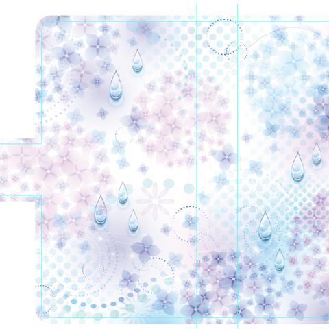 新品送料無料Android用手帳型マルチケース 紫陽花 アジサイ