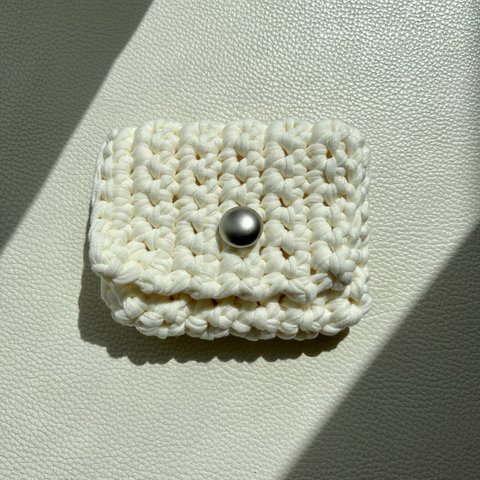 crochet pouch ivory / かぎ針編み ポーチ アイボリー