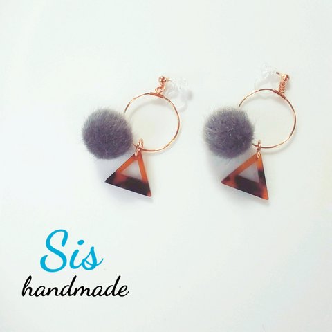 新作▷»トレンド秋冬ベロアファー&べっこうピアス♕イヤリング