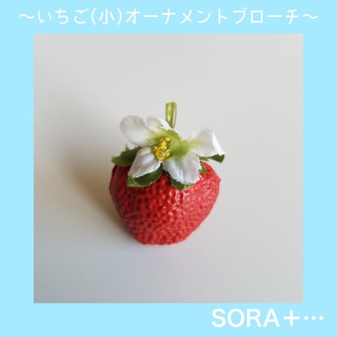 ❁送料無料❁ いちご ｲﾁｺﾞ 苺 strawberry ｼﾝﾌﾟﾙ ｵｰﾅﾒﾝﾄﾌﾞﾛｰﾁ (小)