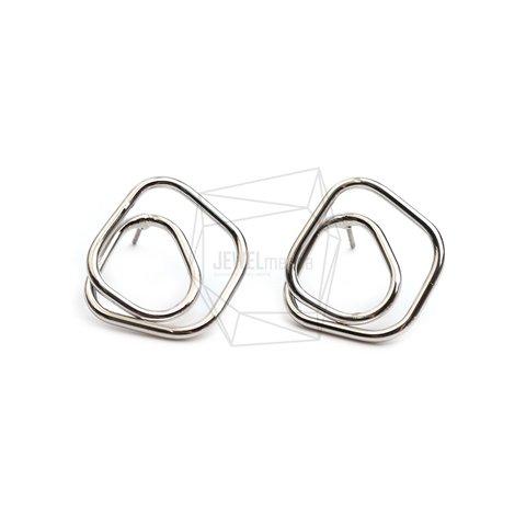 ERG-2402-R【2個入り】ダブルラウンドピアス,Double Round post earring