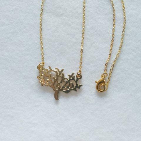 珊瑚 シンプル ネックレス