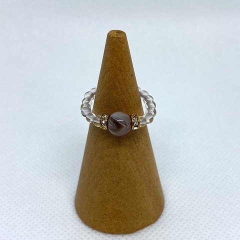 【送料無料】天然石/ボツワナアゲートリング　指輪