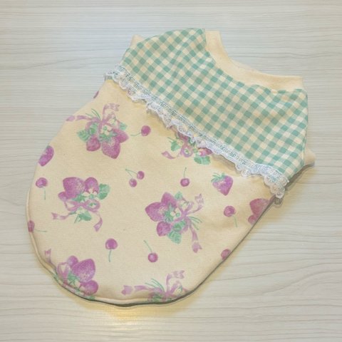 【SALE】Mサイズ★ストロベリータンクトップ （ミント）