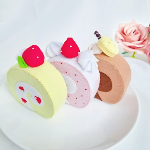 【大人気!!】フェルトロールケーキ🍰