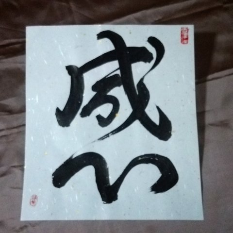 書道作品「感」