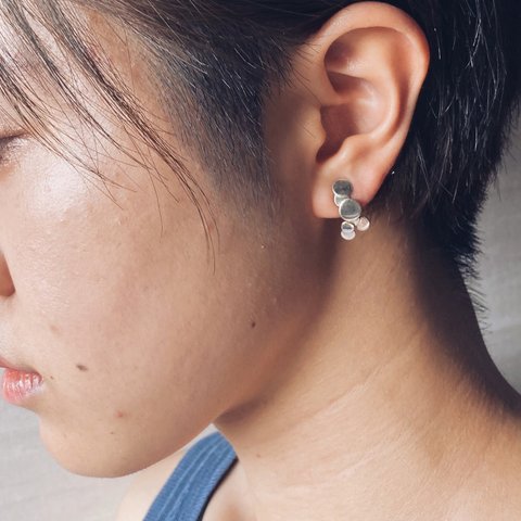 marumaru earring/pierce【silver925】/シンプル　まる　丸　マル　サークル　カーブ　シルバー　シルバー925　シルバーイヤリング　シルバーピアス