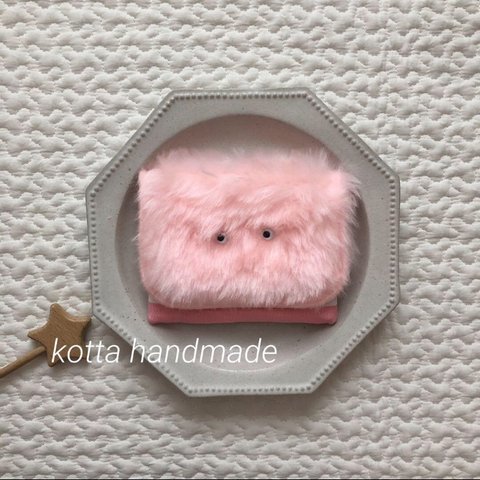 new//ふわこさん ハンドメイド 移動ポケット ピンク